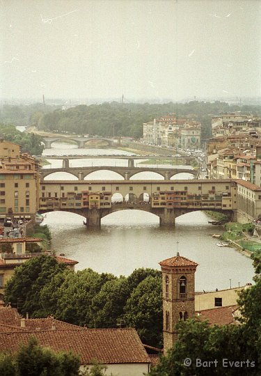 Scan10034.jpg - View on the river Arno and Ponte Vecchio by day