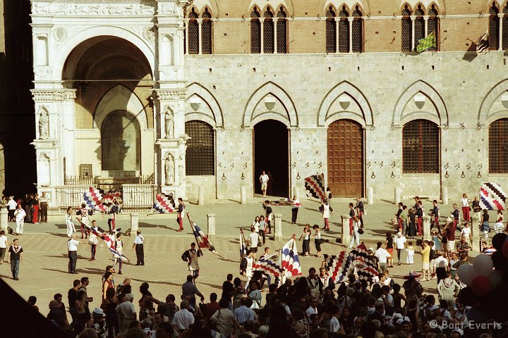 Scan10070.jpg - The Palio: a festival where different families, recognized by their family weapons, compete in a horse race